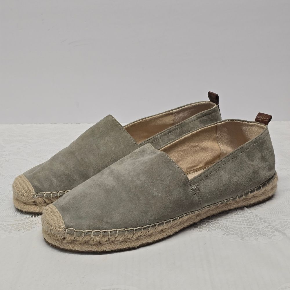 Sam Edelman Khloe Gray Grey Suede Espadrille Loafers Size Women's 9 Wide